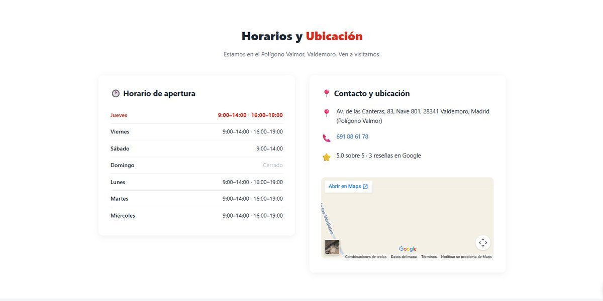 Web de taller publicada por Autodomy Solutions