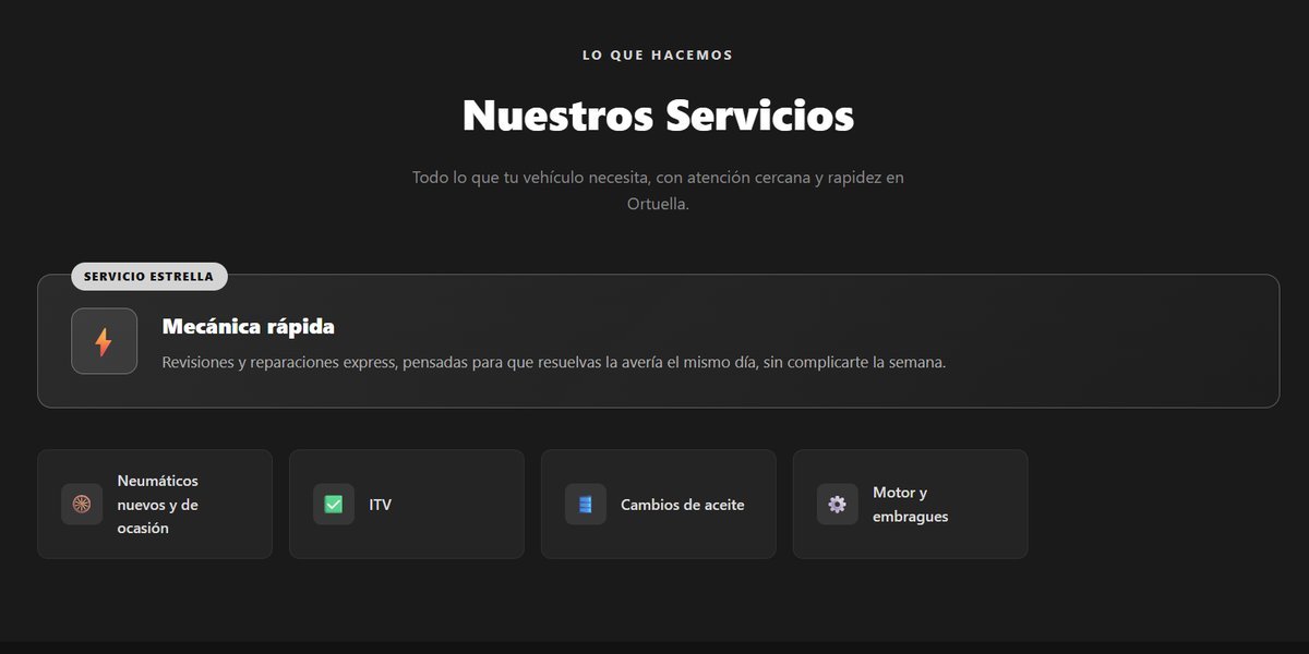 Web de taller publicada por Autodomy Solutions